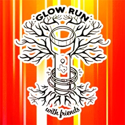 glow run with friends logo