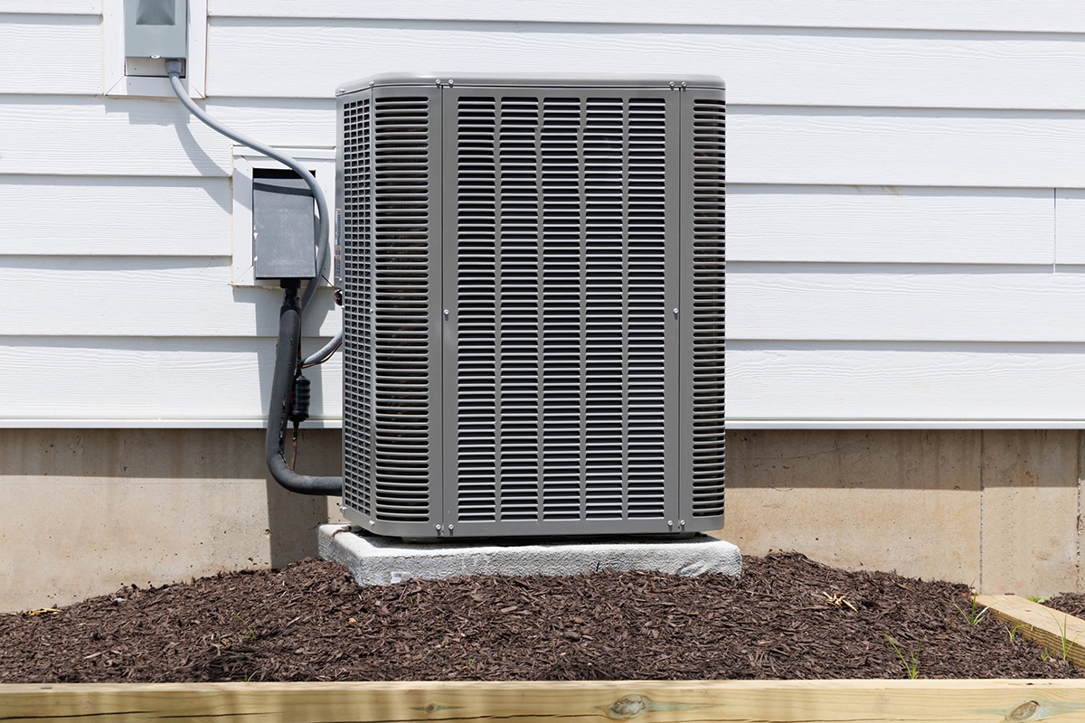 residential hvac unit outside home